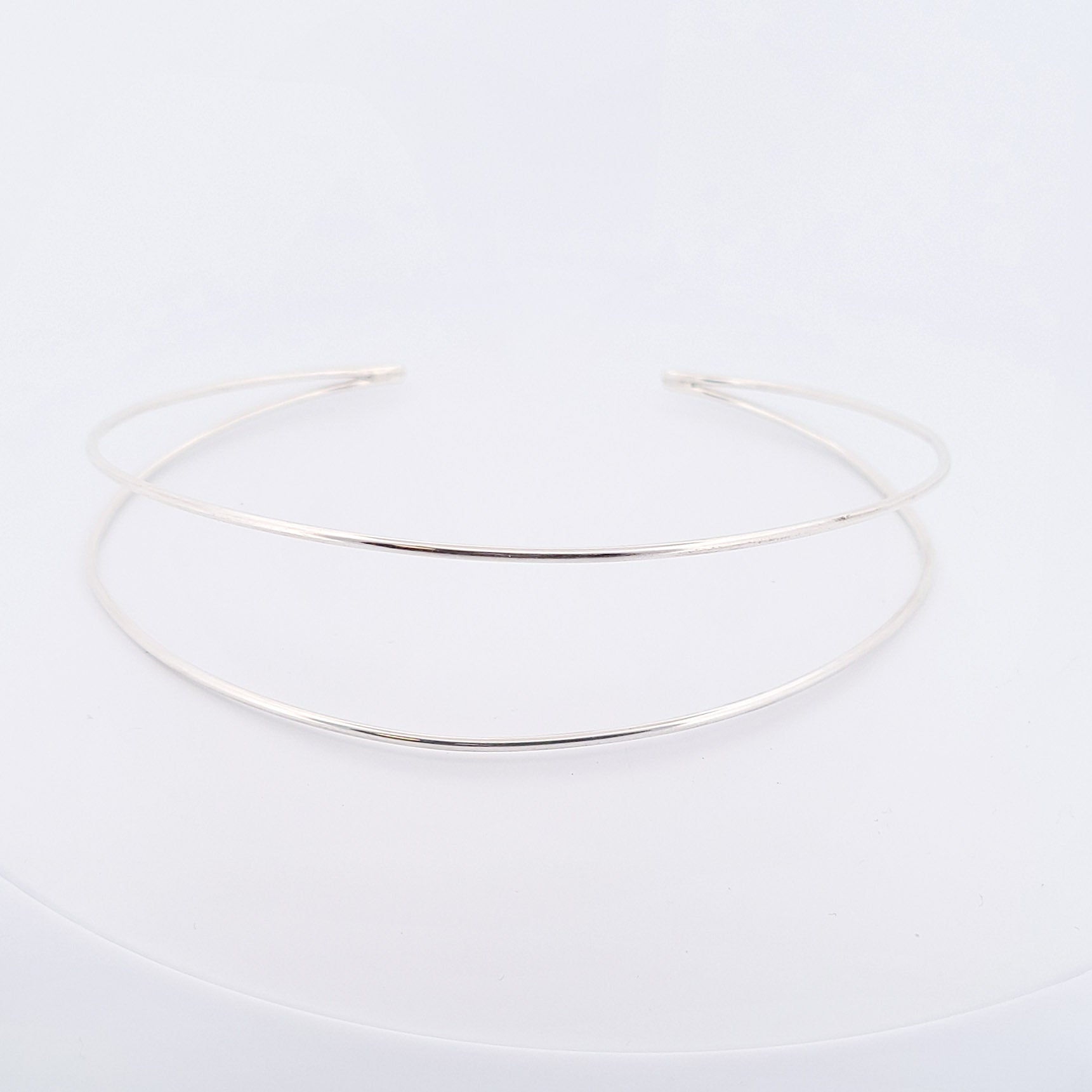 Collection of Minimal Silver Collar Choker - As featured in Wakanda Forever in a gallery layout