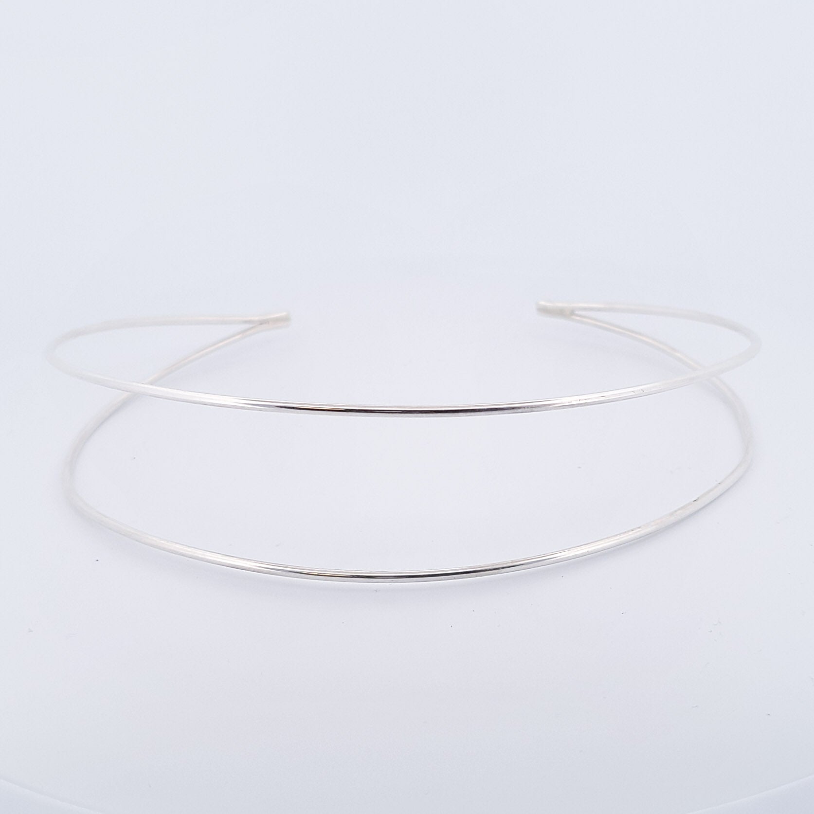 Collection of Minimal Silver Collar Choker - As featured in Wakanda Forever in a gallery layout