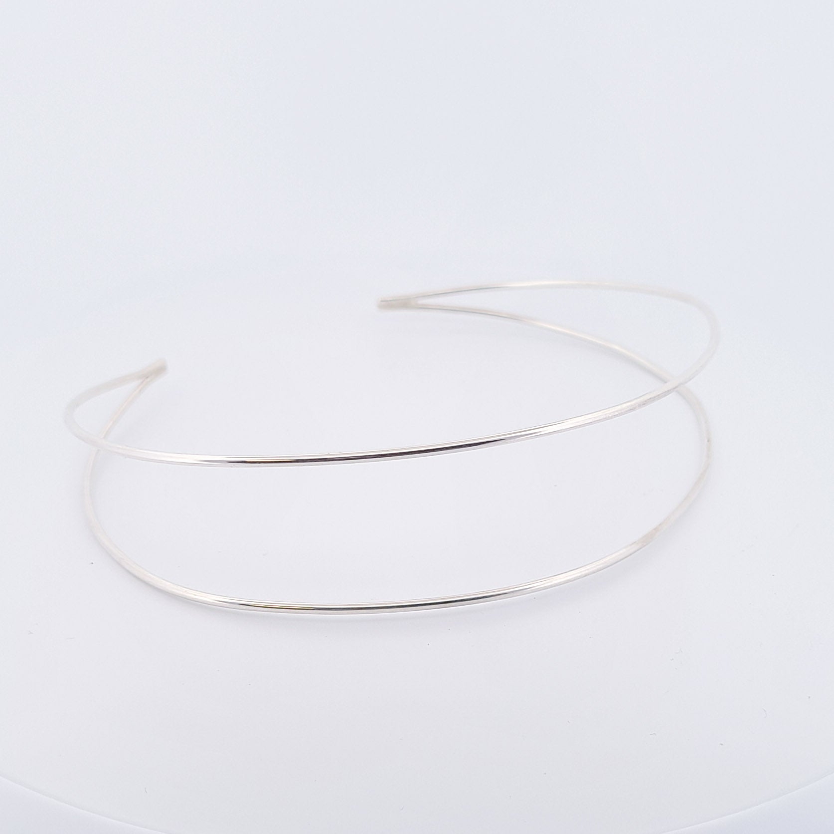 Collection of Minimal Silver Collar Choker - As featured in Wakanda Forever in a gallery layout