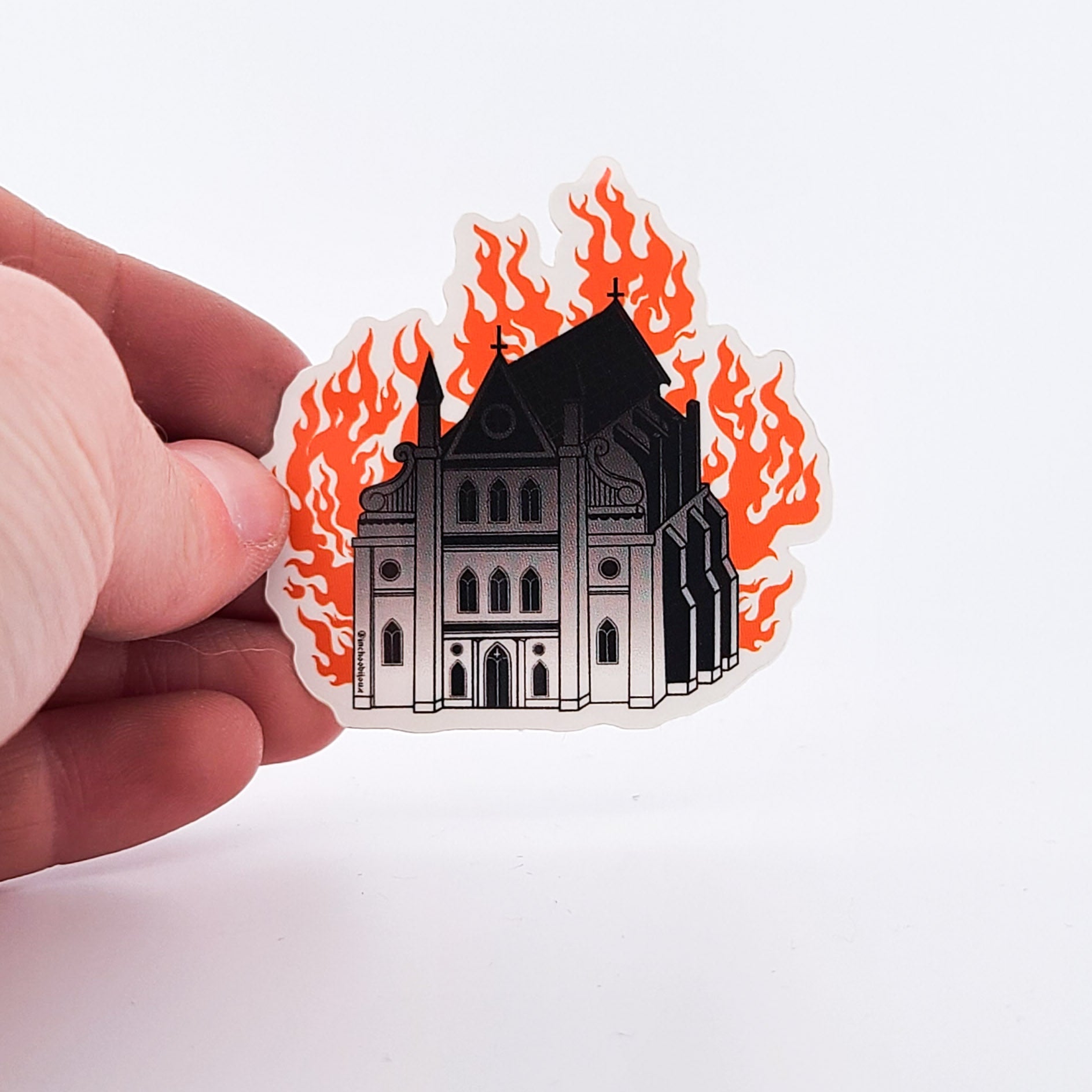 Collection of Burning Church - Every Child Matters - Vinyl Sticker in a gallery layout