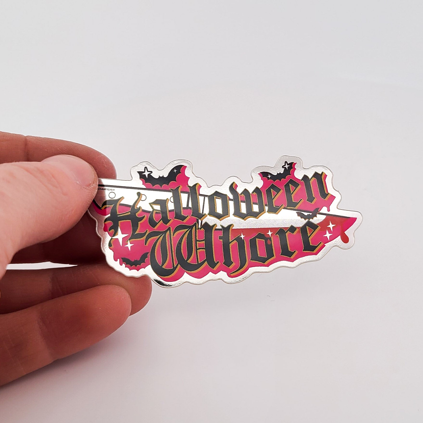 Collection of Halloween Whore Metallic Vinyl Sticker in a gallery layout