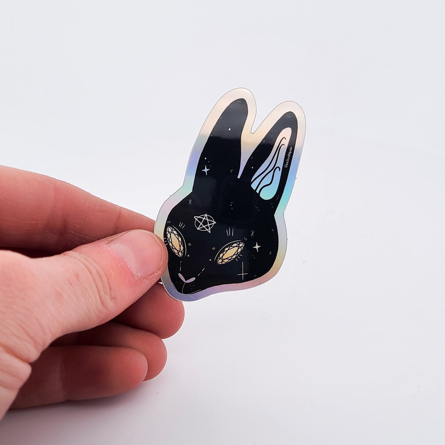 Collection of Holo Space Bunny Vinyl Sticker in a gallery layout