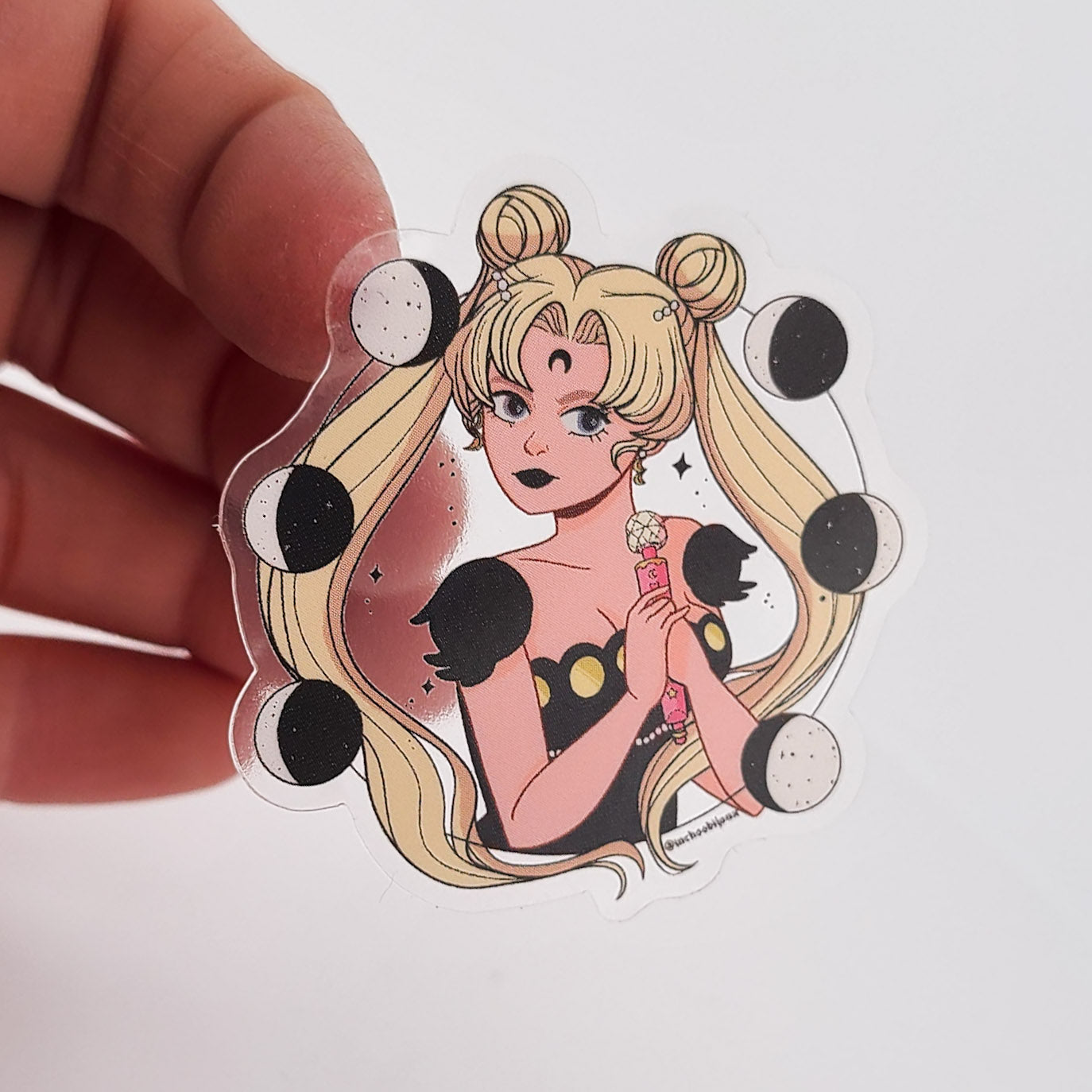 Sailor Moon & Magic Wand Clear Vinyl Sticker
