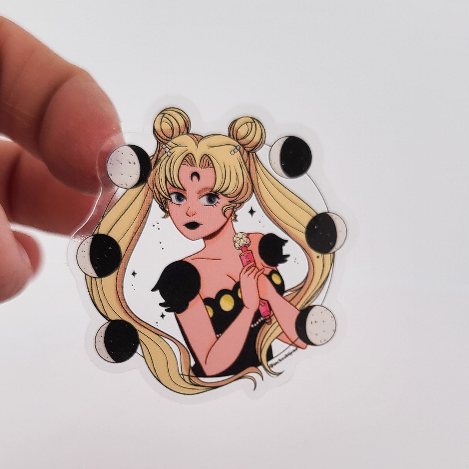Collection of Sailor Moon & Magic Wand Clear Vinyl Sticker in a gallery layout