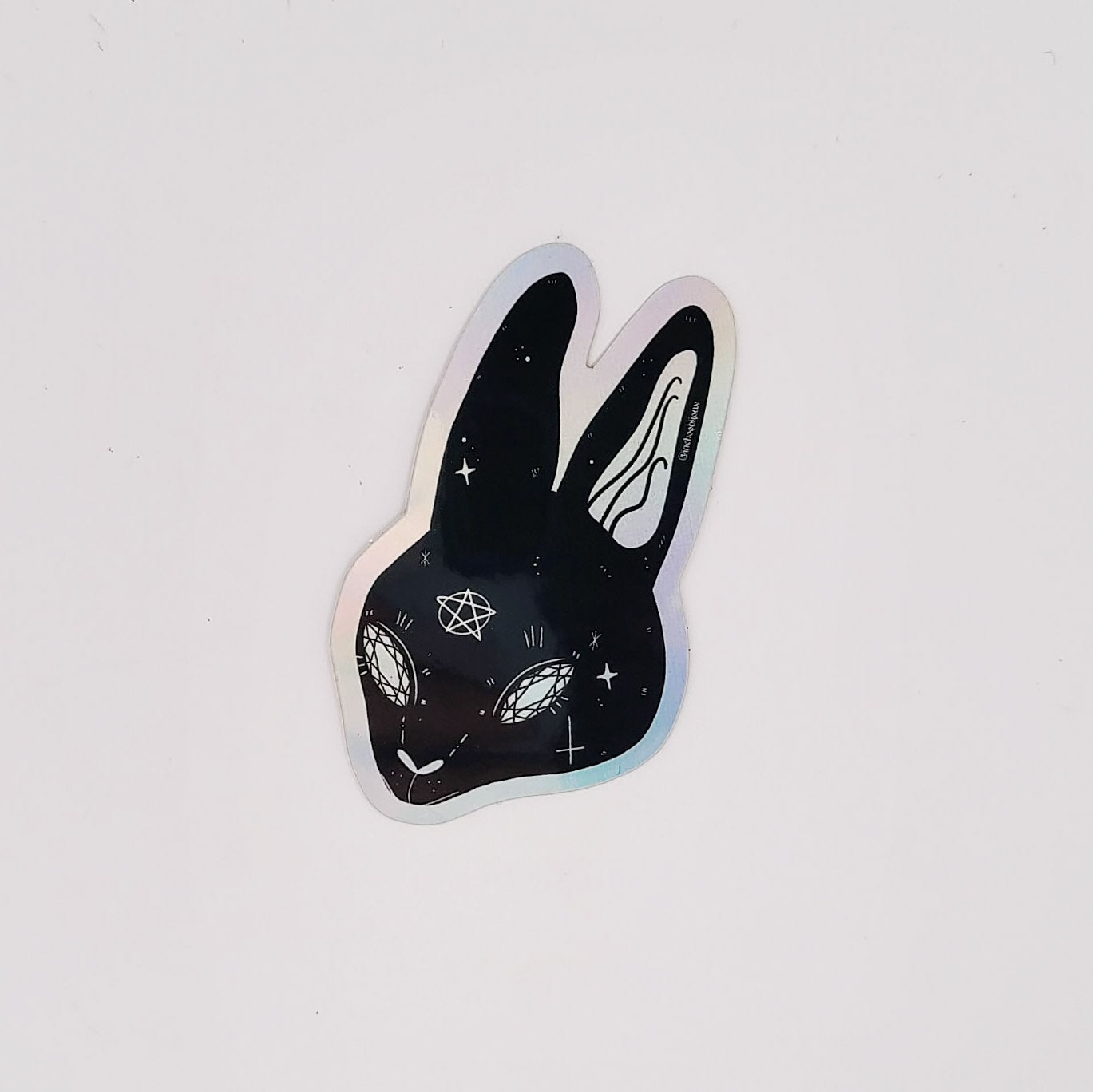 Holo Space Bunny Vinyl Sticker