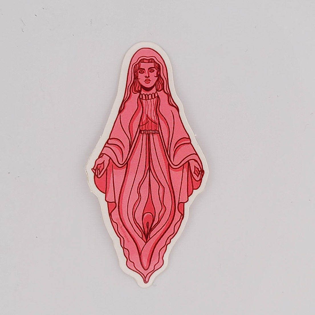 Vulva Virgin Mary Vinyl Sticker