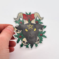 Collection of Golden Krampus Holiday Sticker in a gallery layout