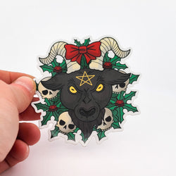 Collection of Golden Krampus Holiday Sticker in a gallery layout