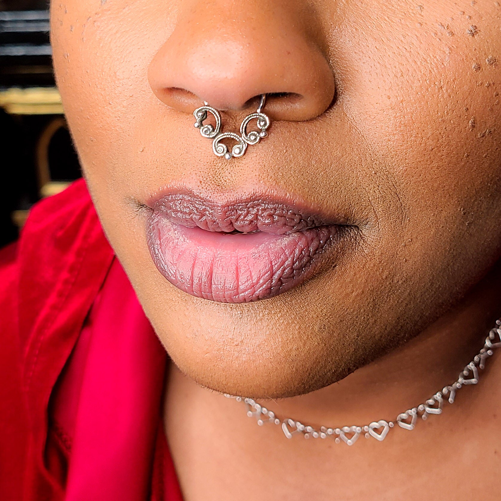 Collection of Ornate Coco Inspired Septum Piercing in a gallery layout