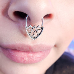 Collection of Gothic Church Window Septum Piercing in a gallery layout