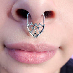 Collection of Gothic Church Window Septum Piercing in a gallery layout