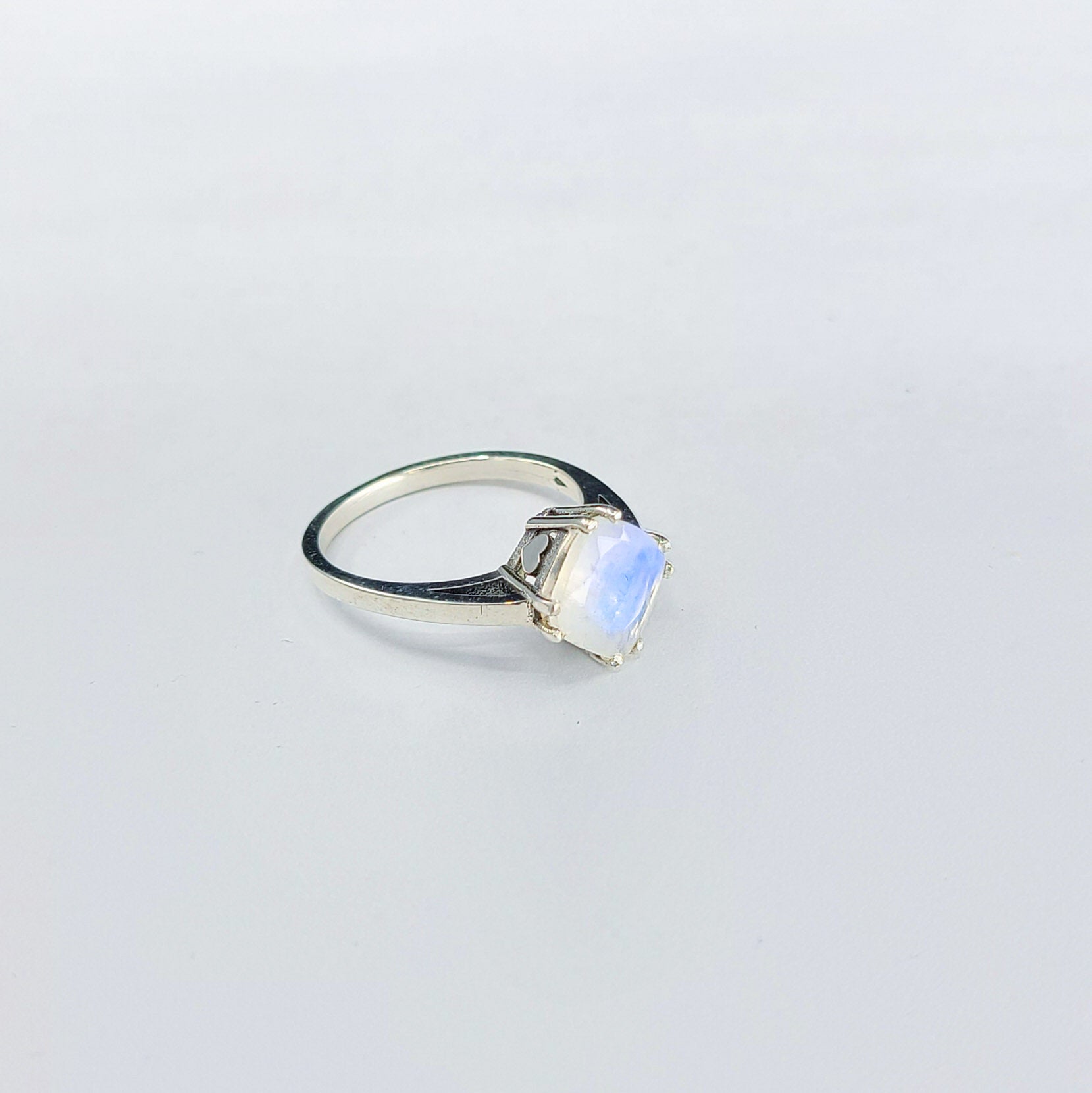 Collection of Big Rainbow Moonstone Ring in a gallery layout