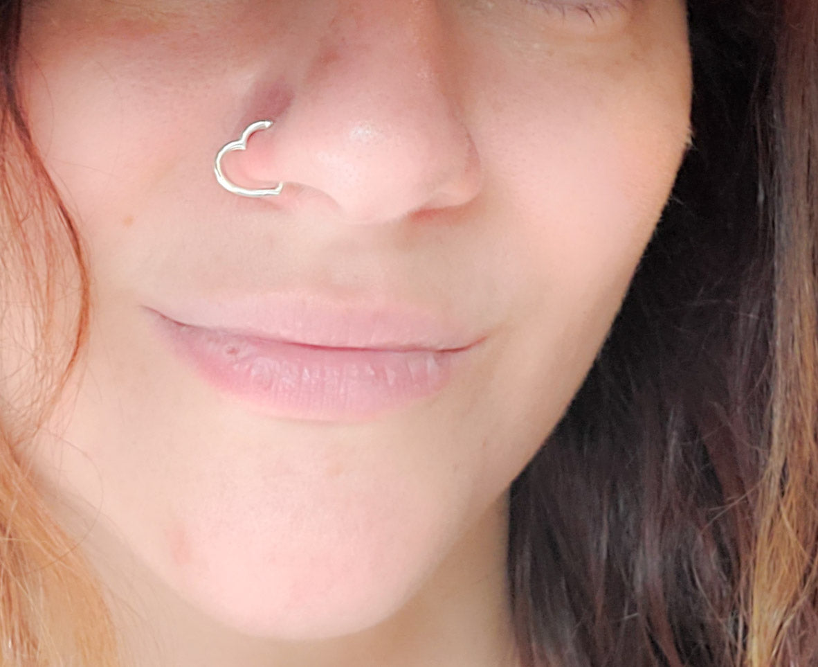 Collection of Small Heart Fake Nose Piercing in a gallery layout