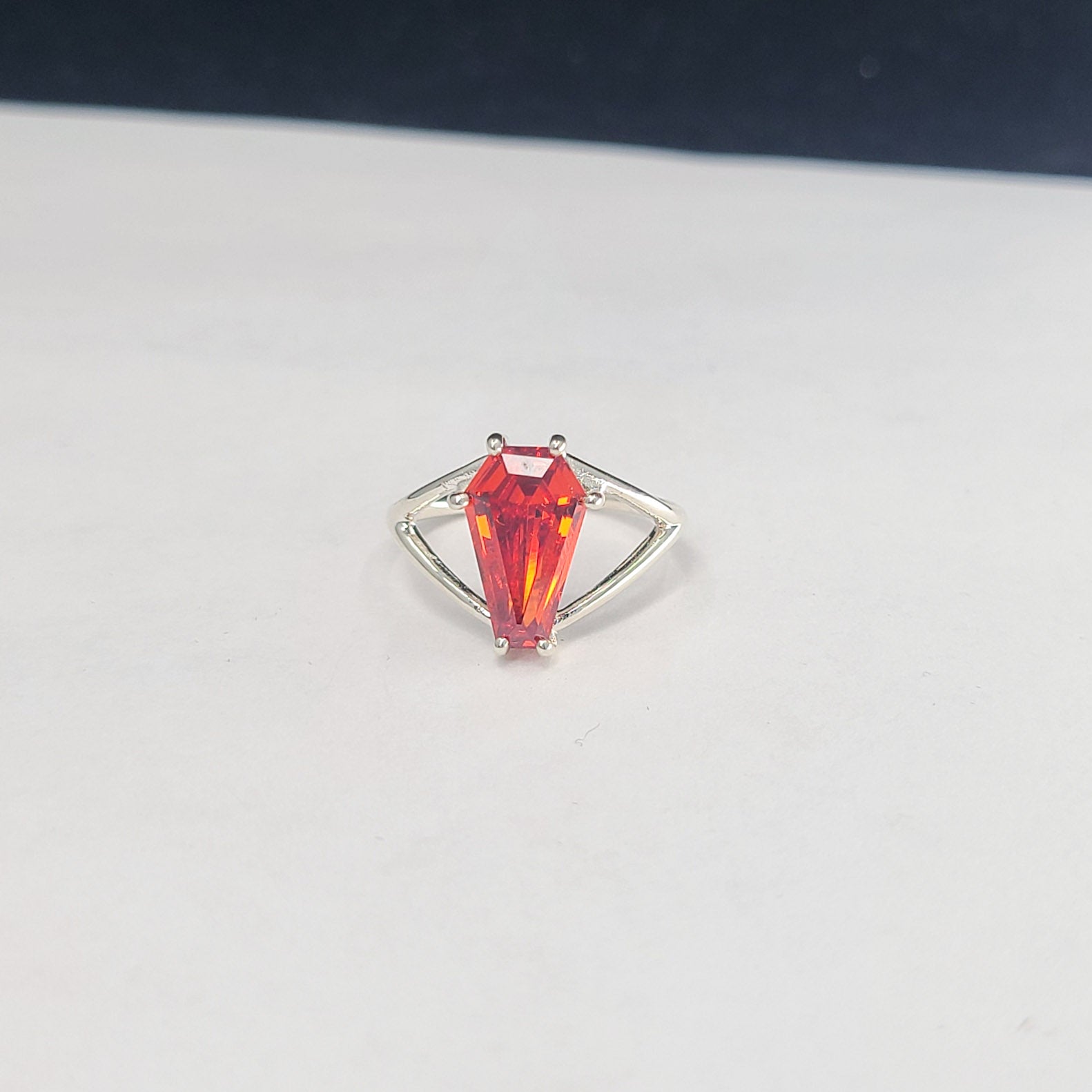 Collection of Big Orange Coffin Ring in a gallery layout