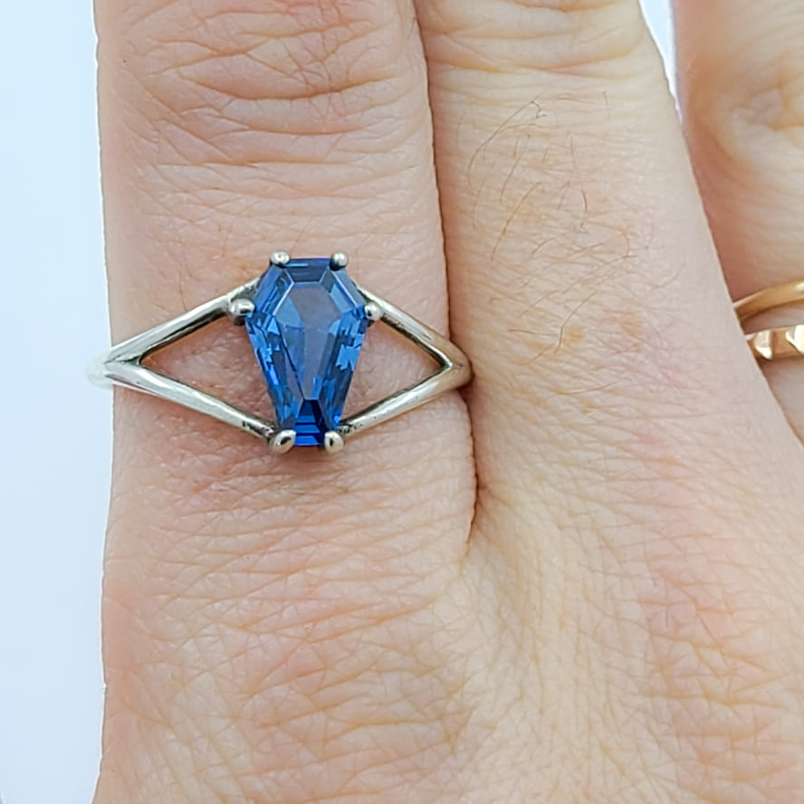 Glowing Blue Coffin Ring (6x9)