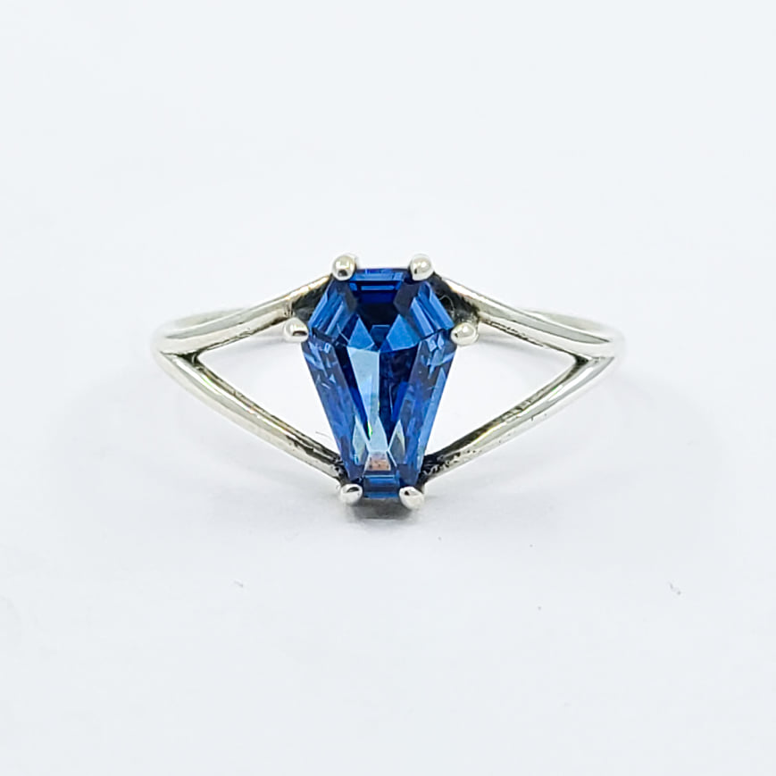 Glowing Blue Coffin Ring (6x9)