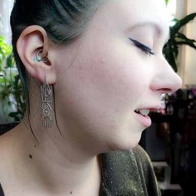 Rose Gold Scissors Earrings 14K — Inchoo Bijoux