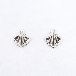 Collection of Baroque Shell Stud Earrings Silver in a gallery layout