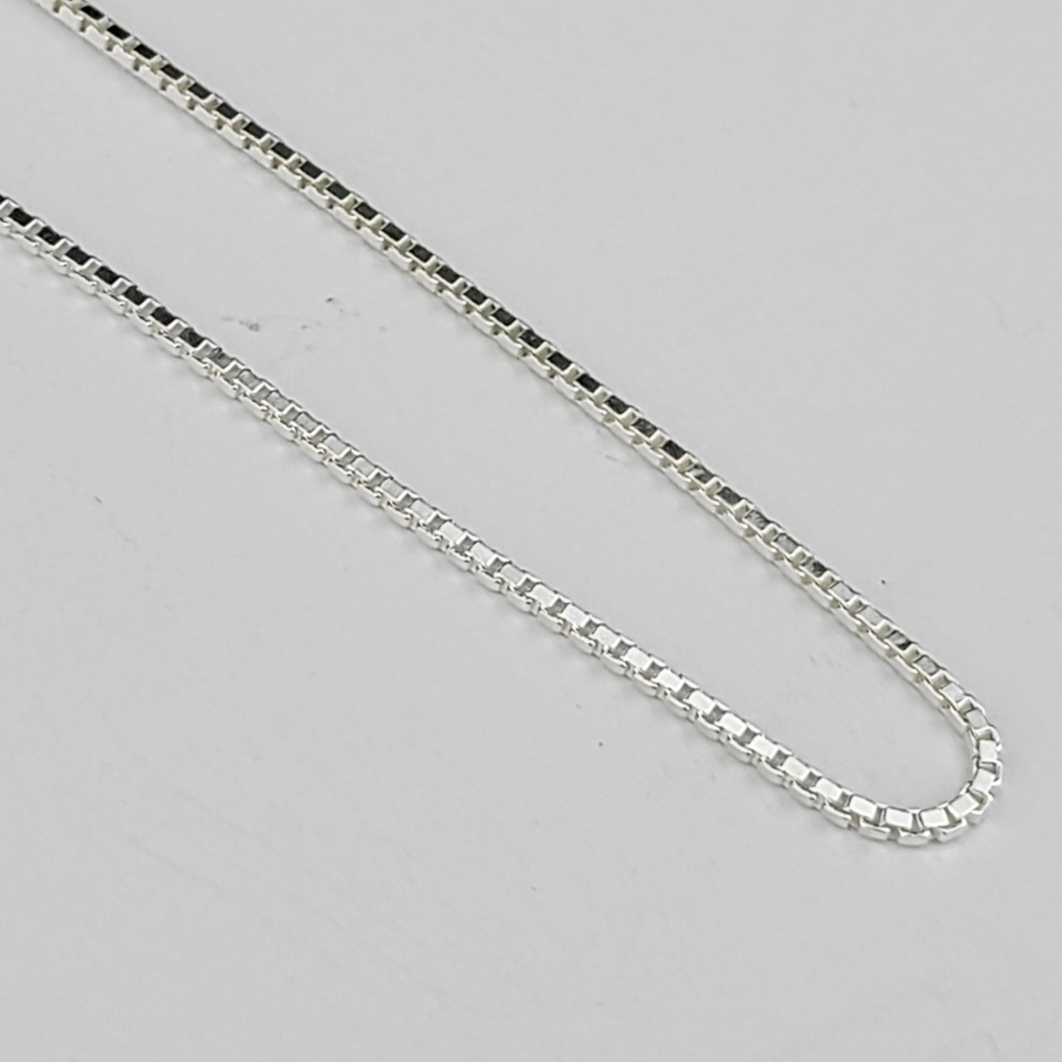 Collection of 1mm Box Chain Sterling Silver in a gallery layout