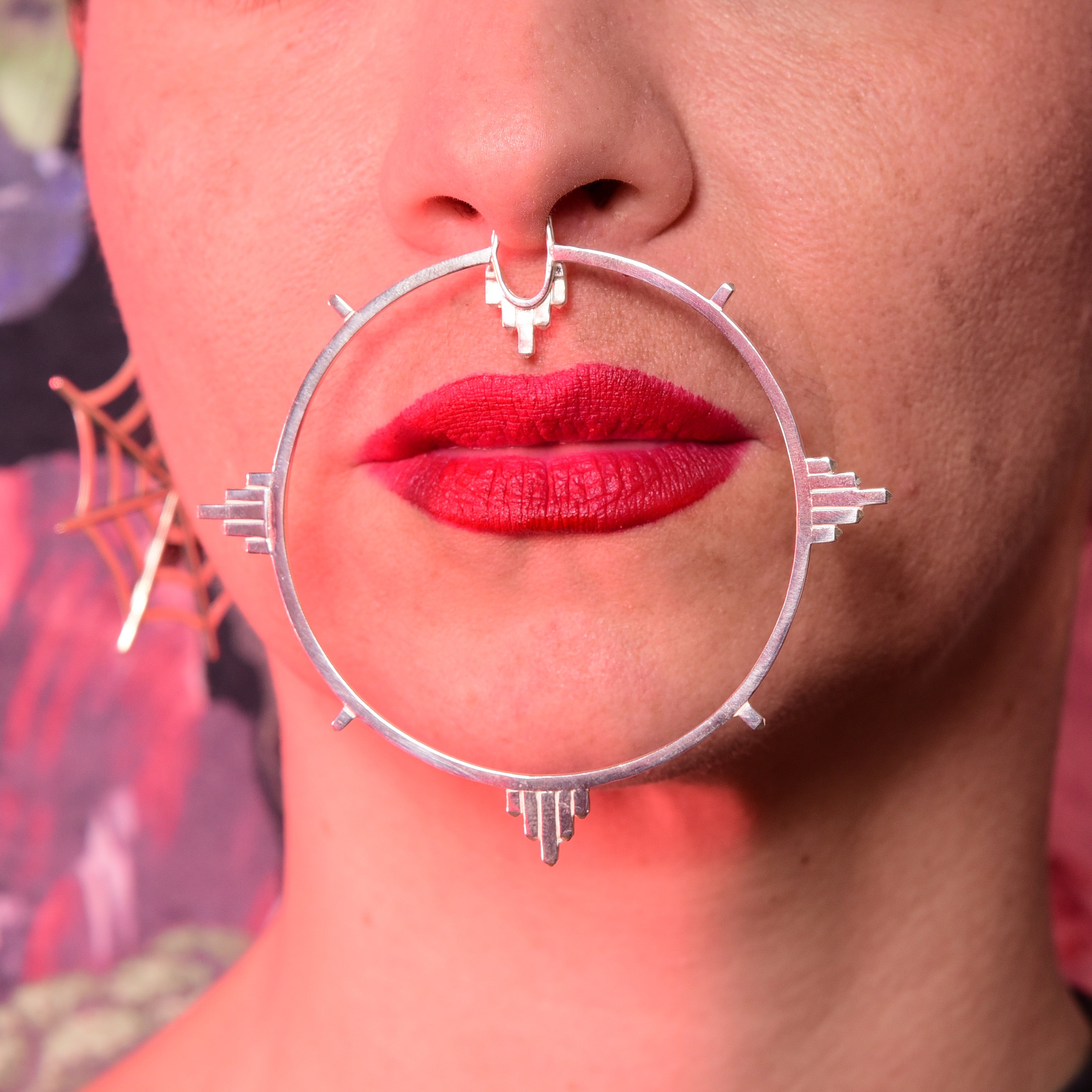 Collection of Big Celestial Hoop Septum Ring in a gallery layout