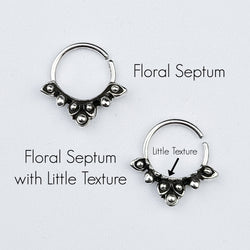 Collection of Silver Floral Septum in a gallery layout