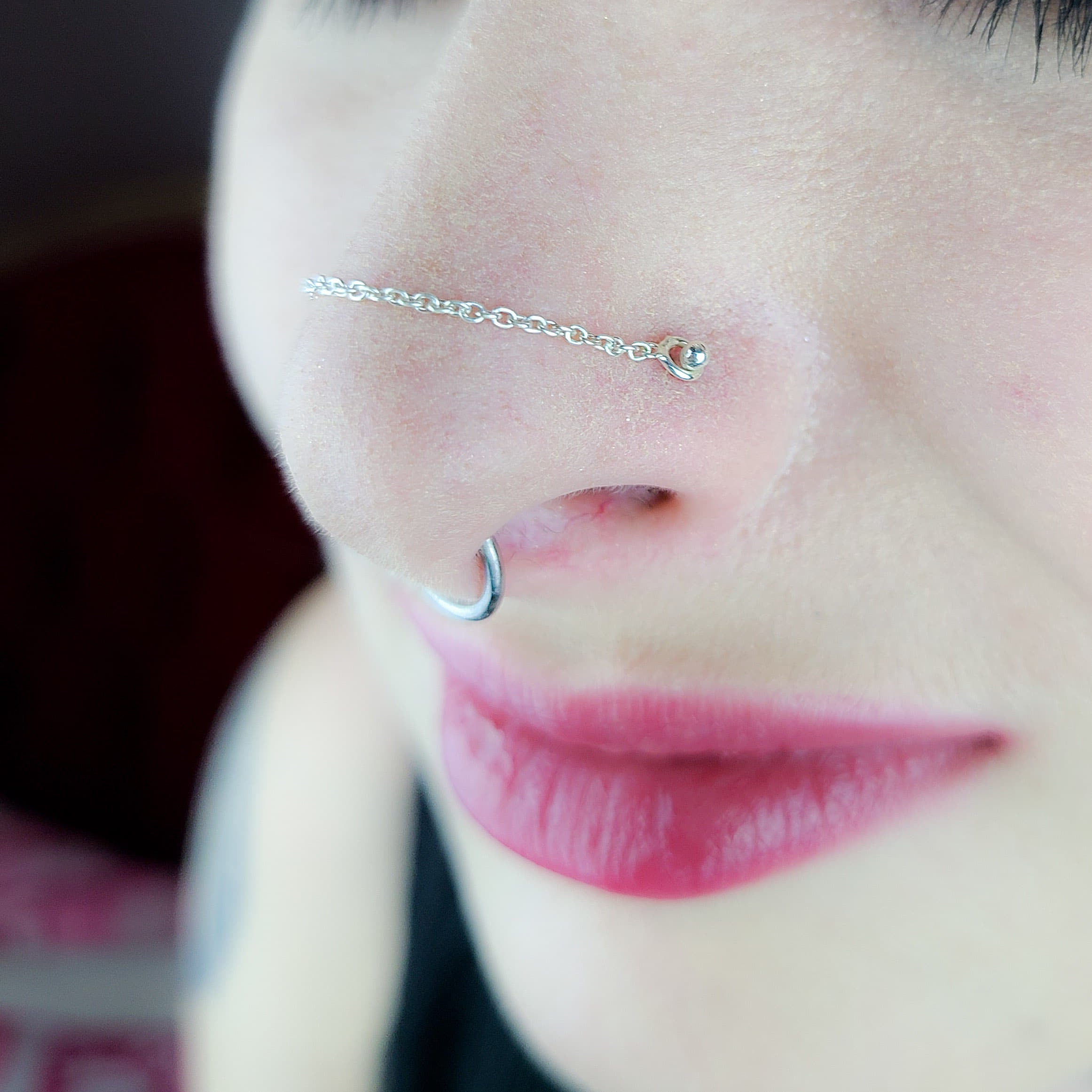 Collection of Delicate 1mm Nose Chain-Nose Chain-Inchoo Bijoux-Inchoo Bijoux in a gallery layout