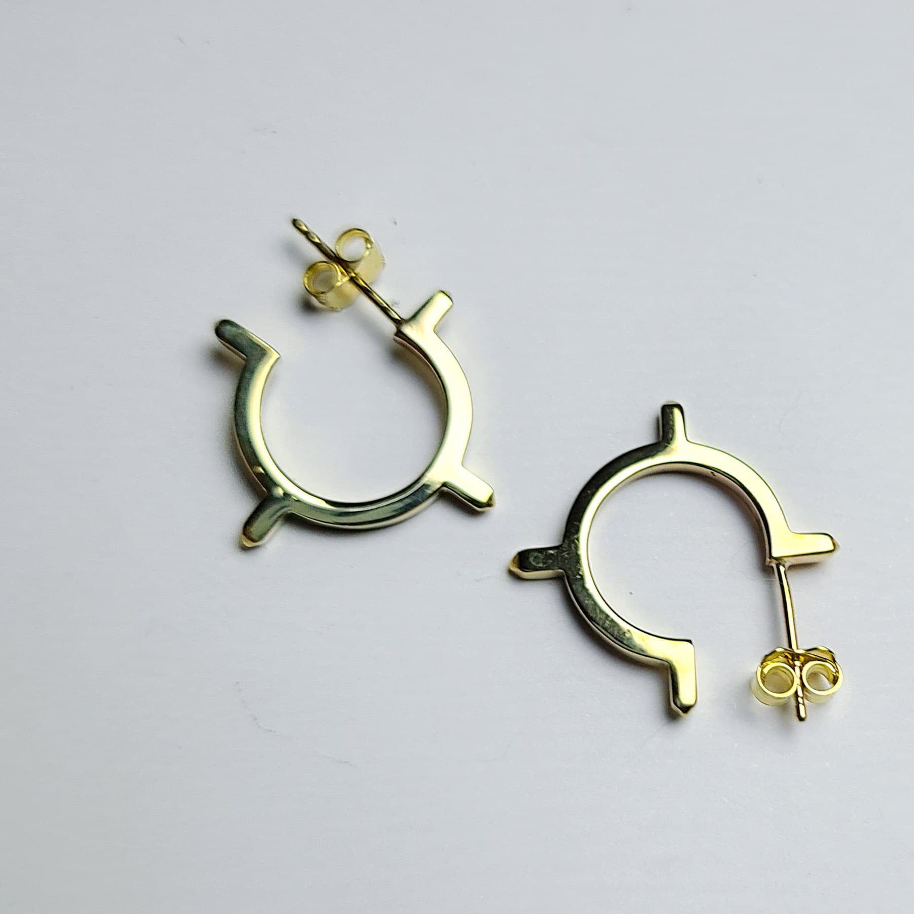 10K Yellow Gold Celestial Hoop Earrings-Earrings-Inchoo Bijoux-Inchoo Bijoux