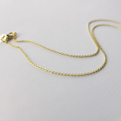 Collection of Yellow Gold Cable Chain 10K - 14K in a gallery layout