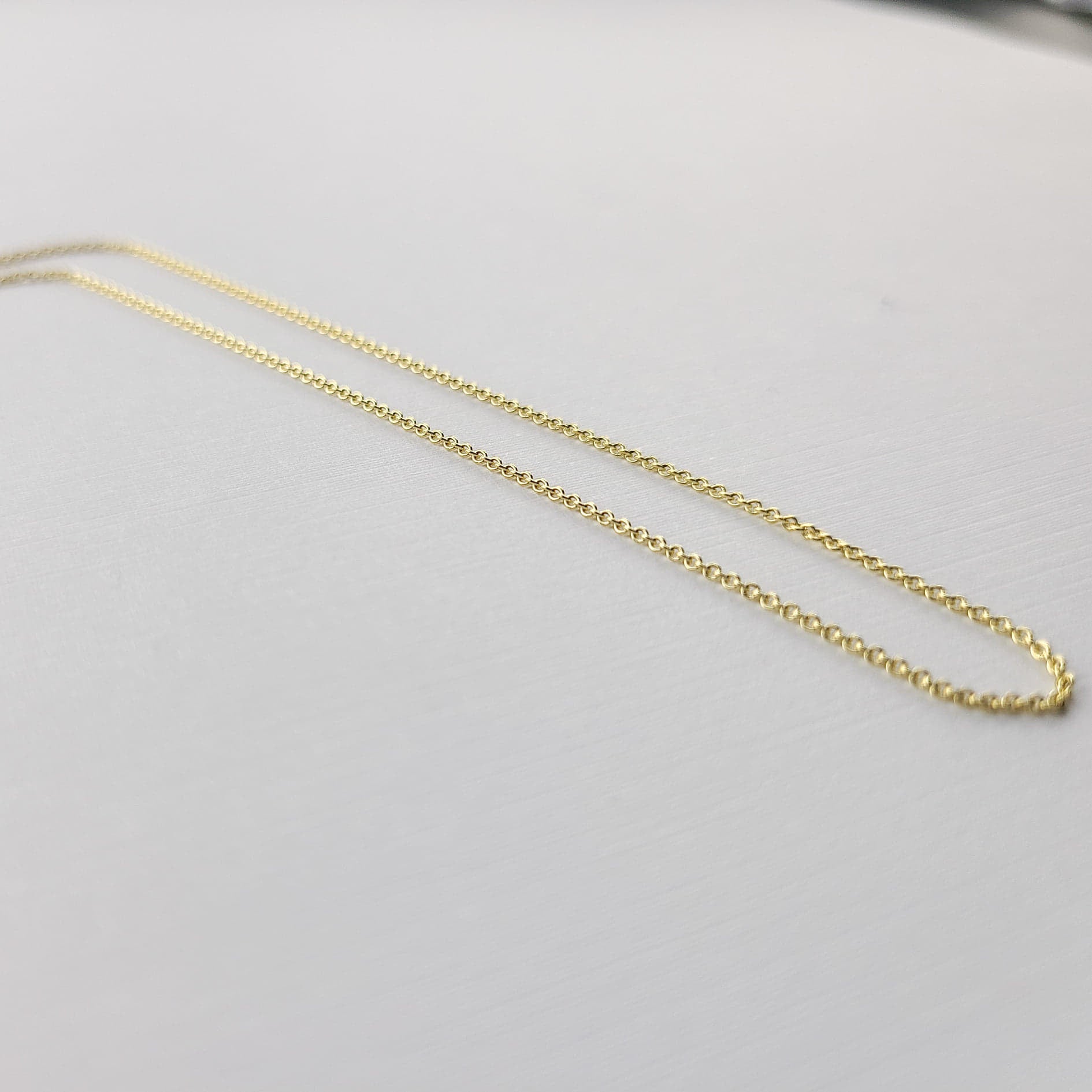 Collection of Yellow Gold Cable Chain 10K - 14K in a gallery layout