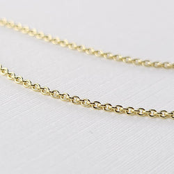 Collection of Yellow Gold Cable Chain 10K - 14K in a gallery layout