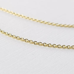 Collection of Yellow Gold Cable Chain 10K - 14K in a gallery layout