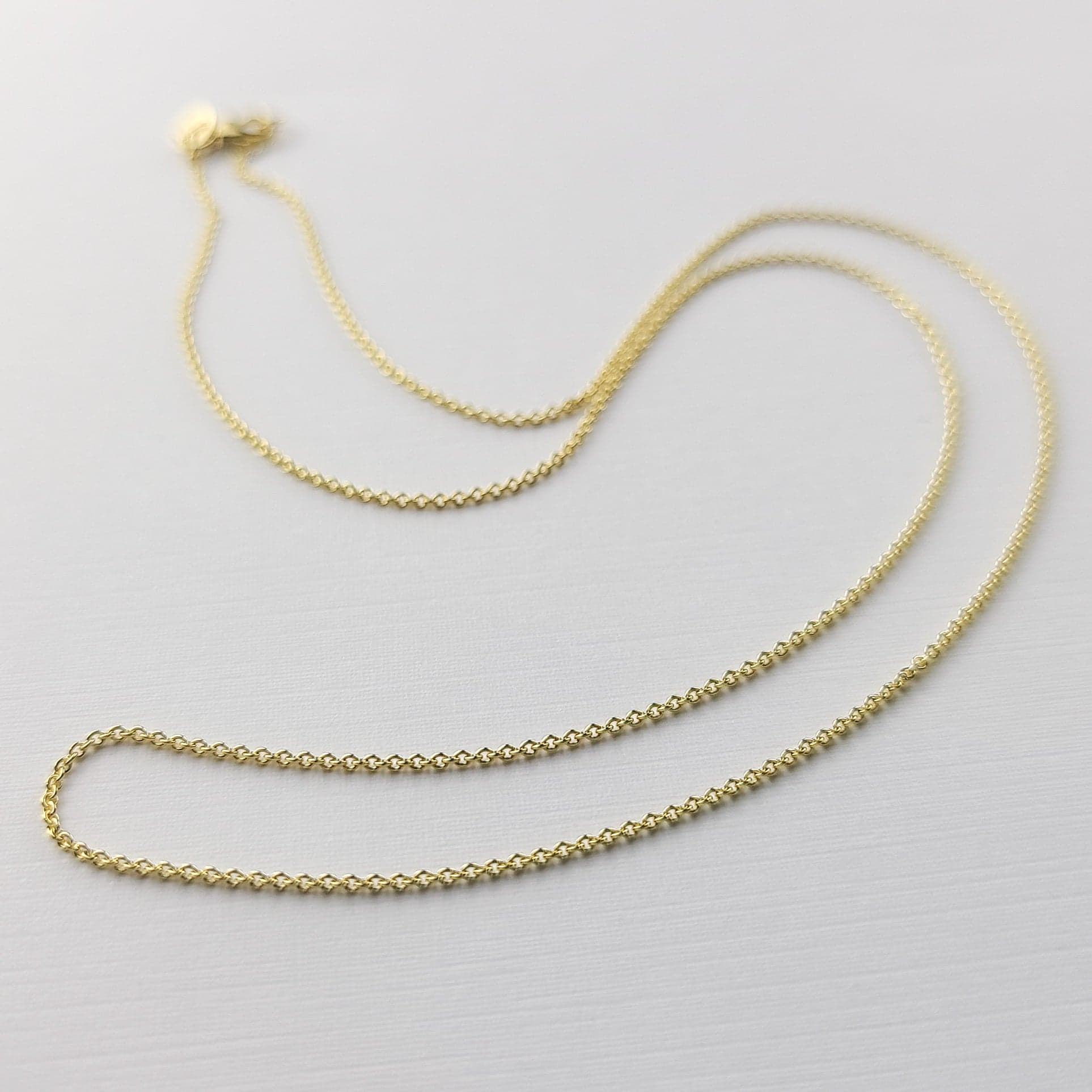 Collection of Yellow Gold Cable Chain 10K - 14K in a gallery layout