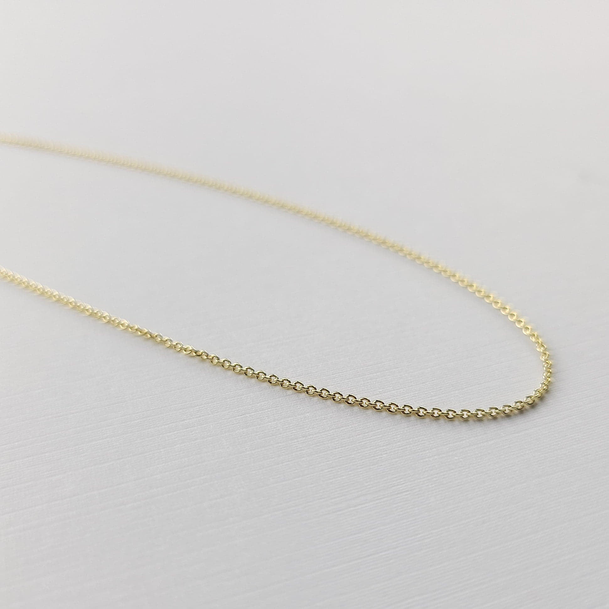 Collection of Yellow Gold Cable Chain 10K - 14K in a gallery layout