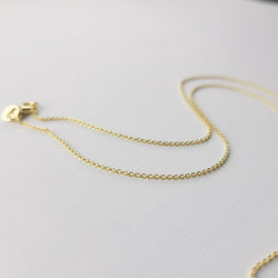 Collection of Yellow Gold Cable Chain 10K - 14K in a gallery layout