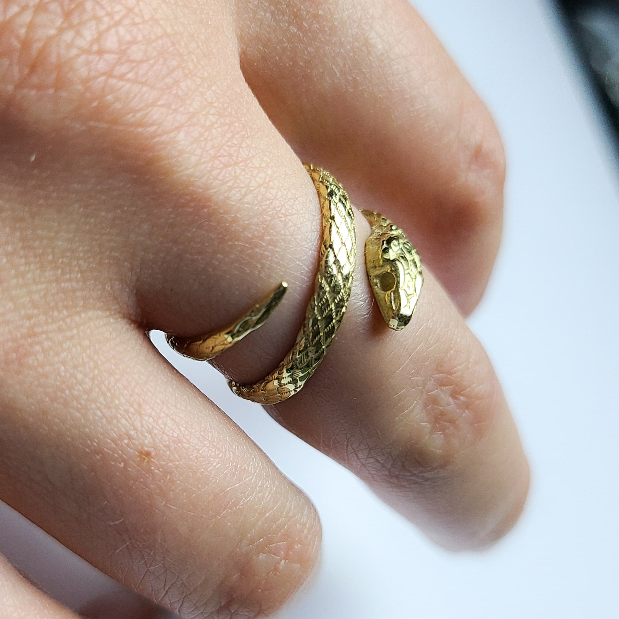 Collection of 14k Yellow Gold Snake Wrap Ring-Ring-Inchoo Bijoux-Inchoo Bijoux in a gallery layout