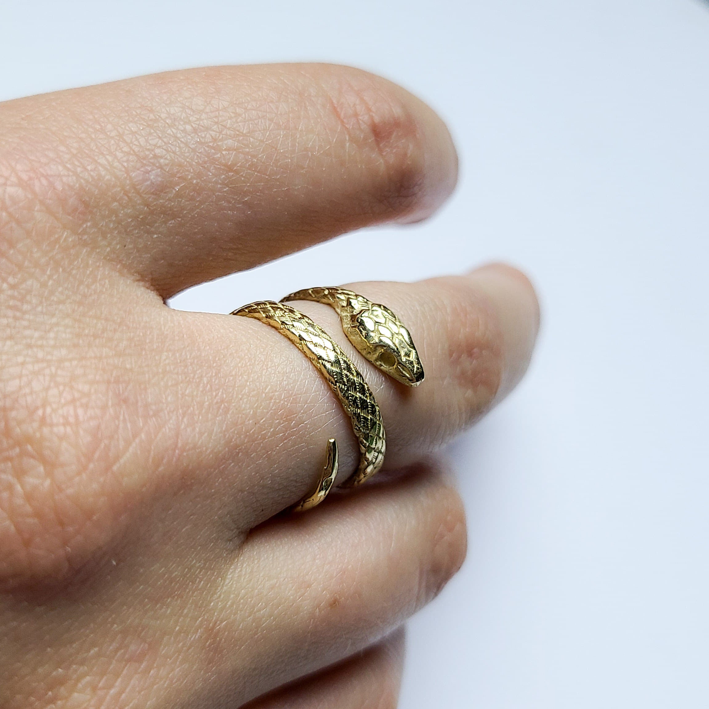 14k Yellow Gold Snake Wrap Ring-Ring-Inchoo Bijoux-Inchoo Bijoux
