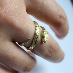 Collection of 14k Yellow Gold Snake Wrap Ring-Ring-Inchoo Bijoux-Inchoo Bijoux in a gallery layout