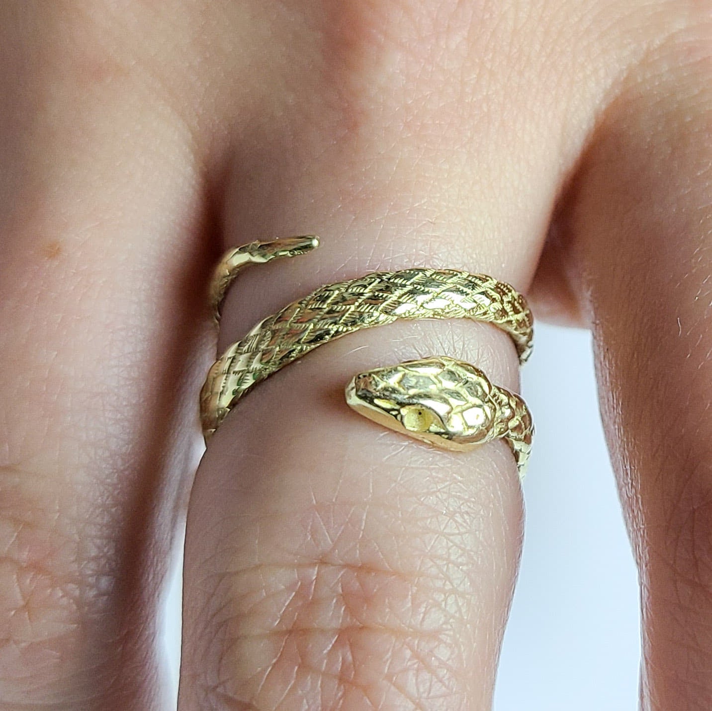 Collection of 14k Yellow Gold Snake Wrap Ring-Ring-Inchoo Bijoux-Inchoo Bijoux in a gallery layout