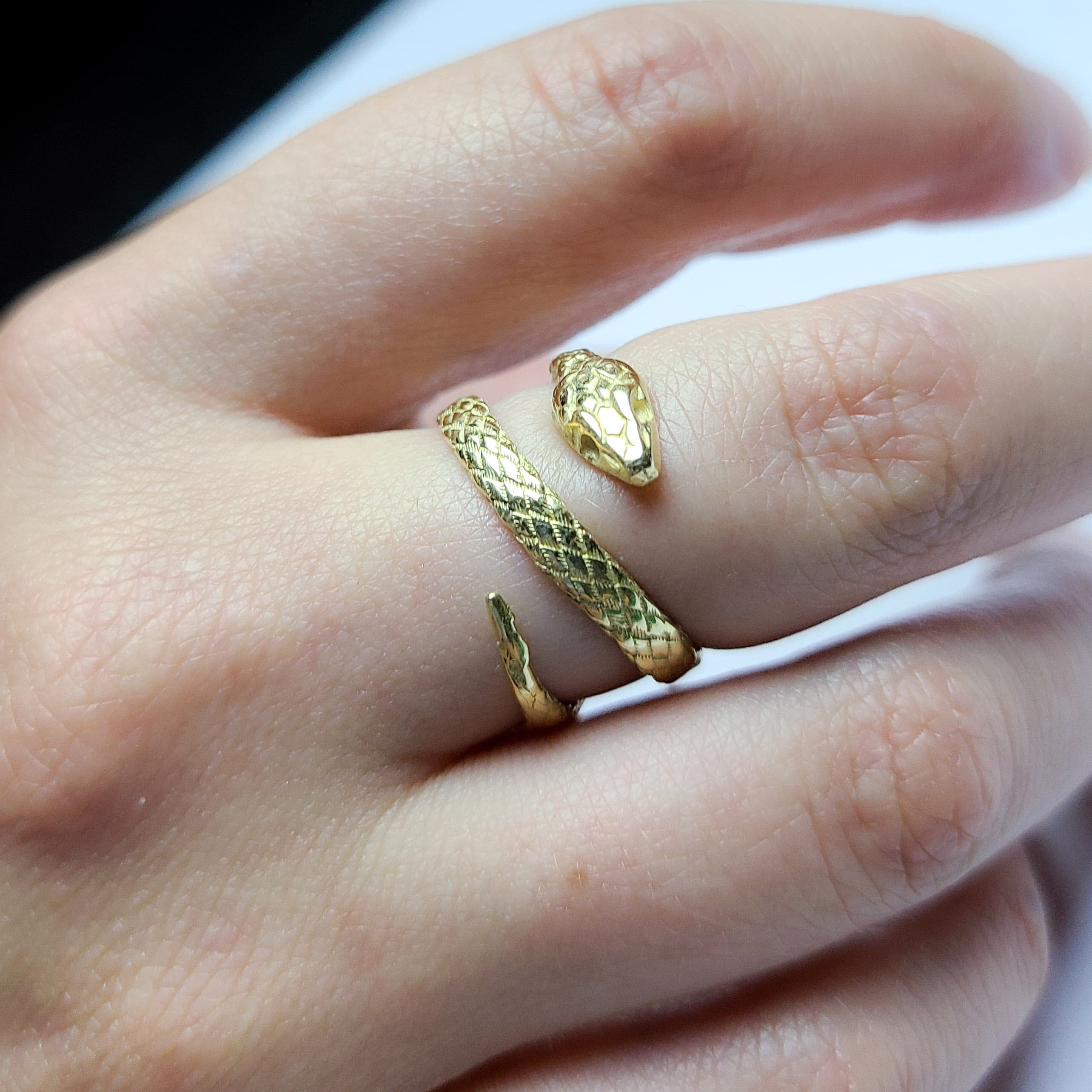 Collection of 14k Yellow Gold Snake Wrap Ring-Ring-Inchoo Bijoux-Inchoo Bijoux in a gallery layout