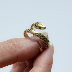 Collection of 14k Yellow Gold Snake Wrap Ring-Ring-Inchoo Bijoux-Inchoo Bijoux in a gallery layout