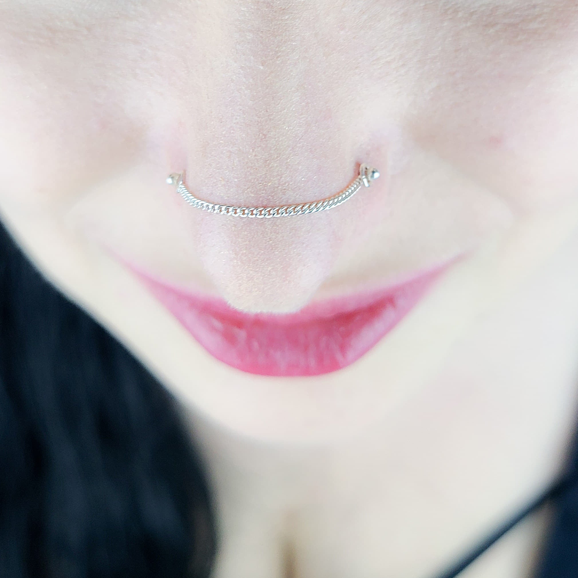 Flat Faceted Nose Chain — Inchoo Bijoux