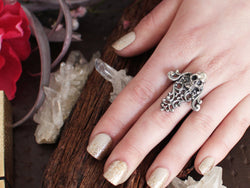 Collection of Silver Skull & Lace Cross Ring-Ring-Inchoo Bijoux-Inchoo Bijoux in a gallery layout