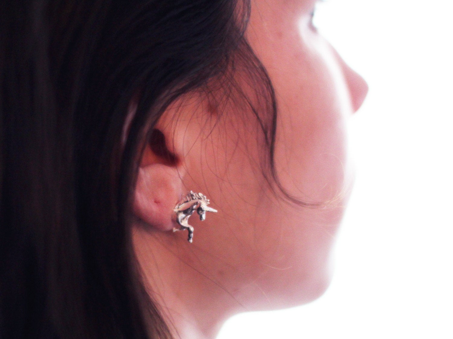 Silver Unicorn Earrings - Inchoo Bijoux