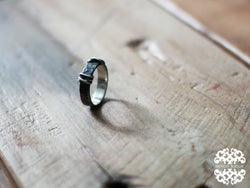 Collection of 5mm Hammered Silver Mens Wedding Band Ring - Inchoo Bijoux in a gallery layout