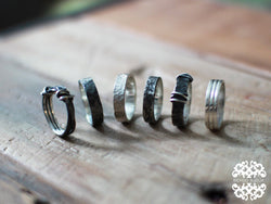 Collection of Rough Unique Silver Mens Wedding Band Ring-Ring-Inchoo Bijoux-Inchoo Bijoux in a gallery layout