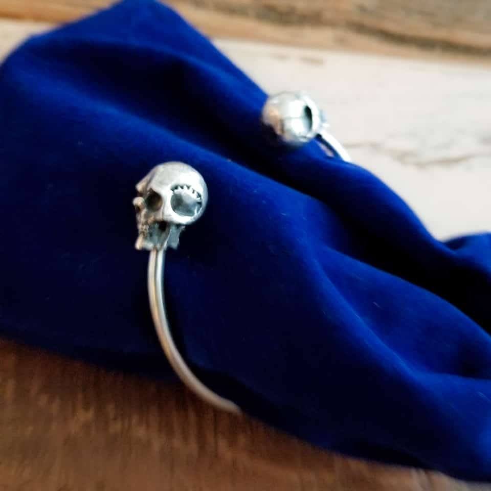 Mens Silver Skull Bracelet - Inchoo Bijoux