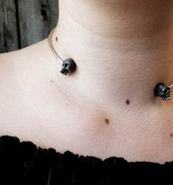 Collection of Solid Silver Skull Choker - Inchoo Bijoux in a gallery layout