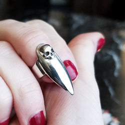 Collection of Skull Stiletto Midi Fake Nail Ring - Inchoo Bijoux in a gallery layout