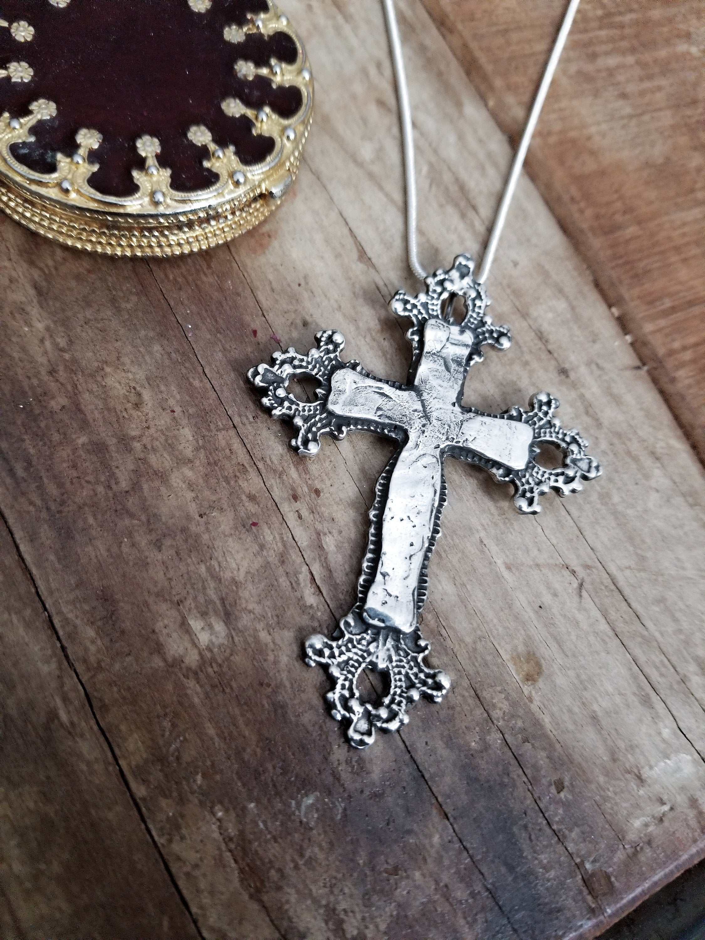 Collection of Big Baroque Cross Pendant - Inchoo Bijoux in a gallery layout