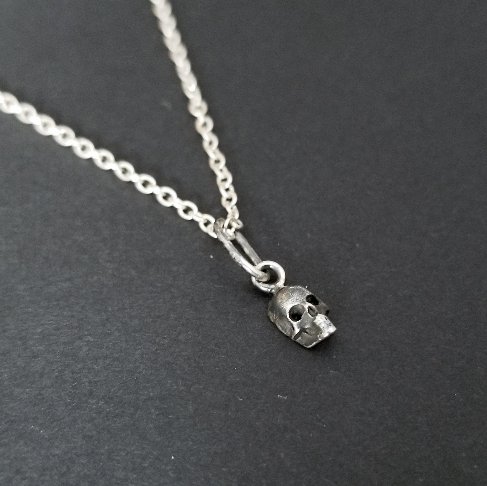 Collection of Tiny Silver Skull Pendant - Inchoo Bijoux in a gallery layout